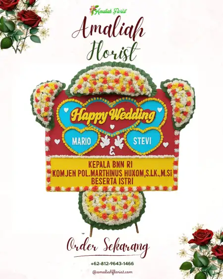 Papan Bunga Pernikahan Uwung Jaya